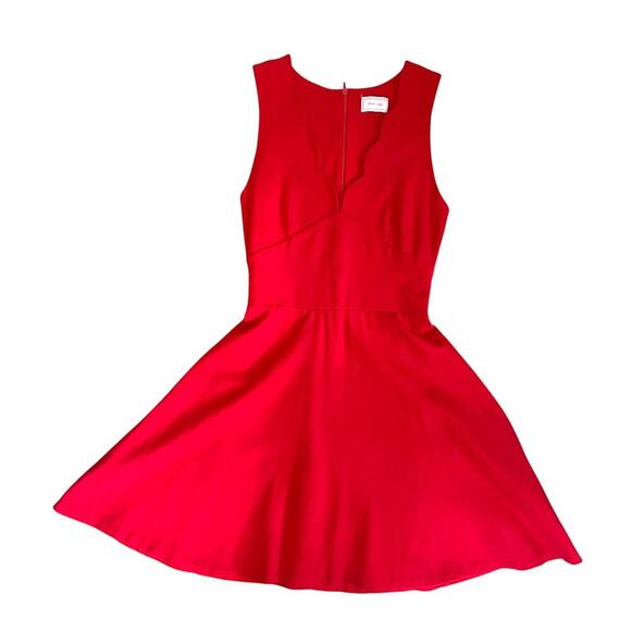 Love...Ady Nordstrom Women's XS Dress Red Scalloped V-Neck Fit & Flare Mini - Picture 5 of 11